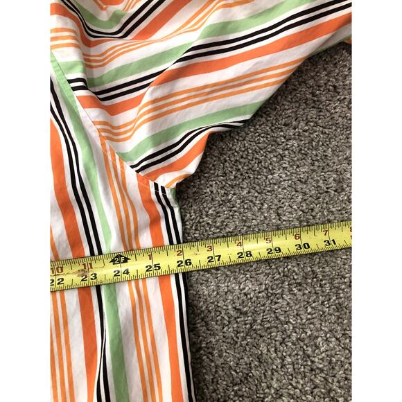 South Pole Men's Button Down Shirt Size XXL Long Sleeve White Orange Cotton - Picture 11 of 13